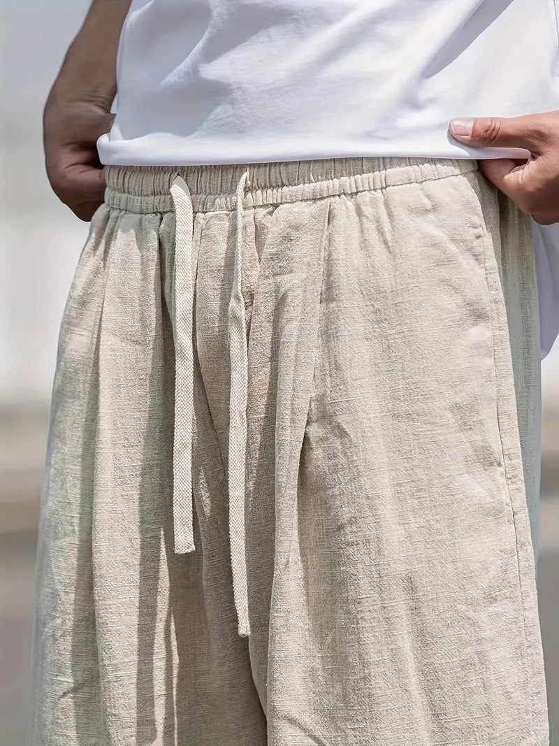 Luca | Men's Relaxed Linen Drawstring Waist Trousers