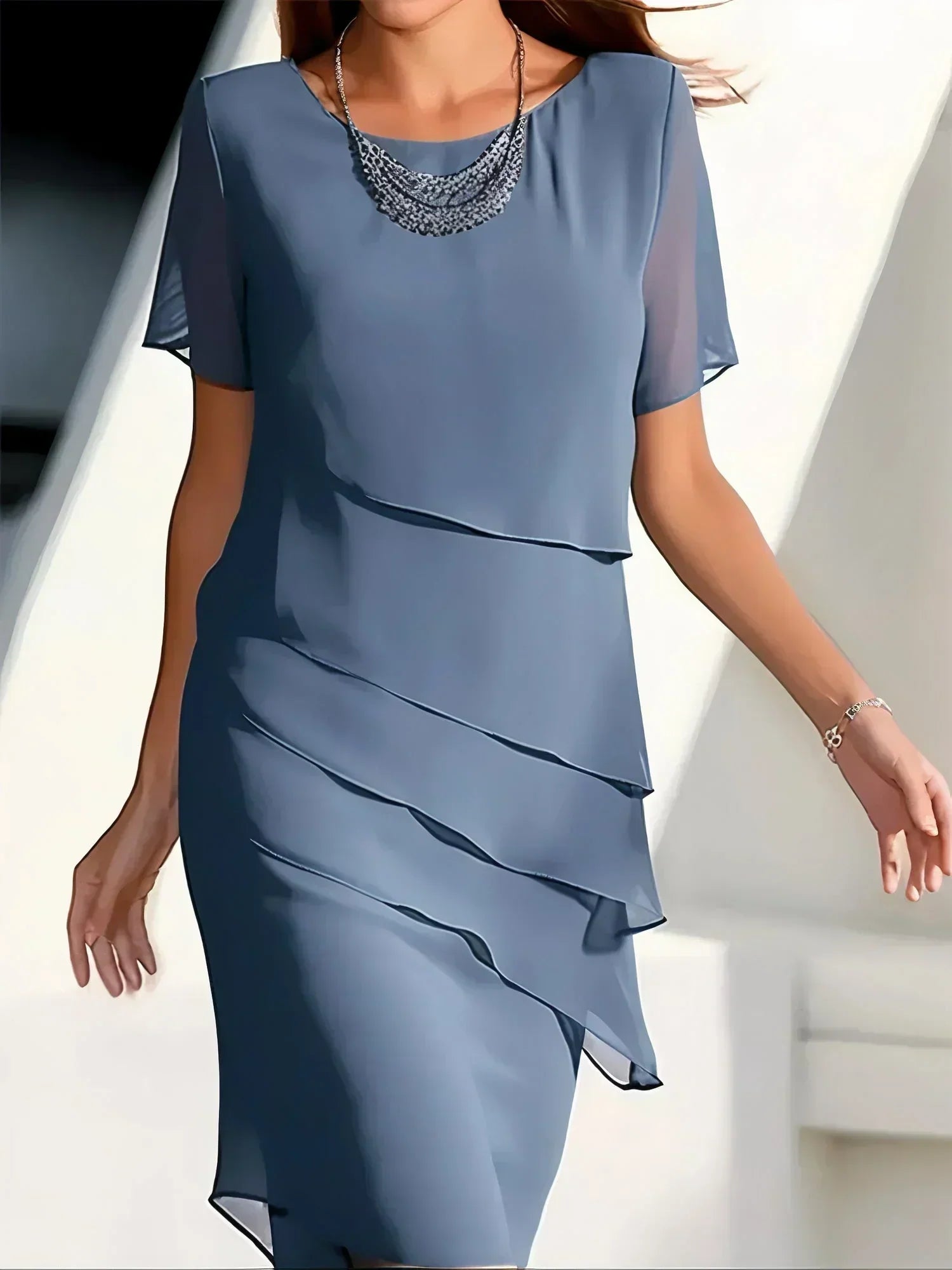 Elira | Women's Tiered Ruffle Style Midi Dress