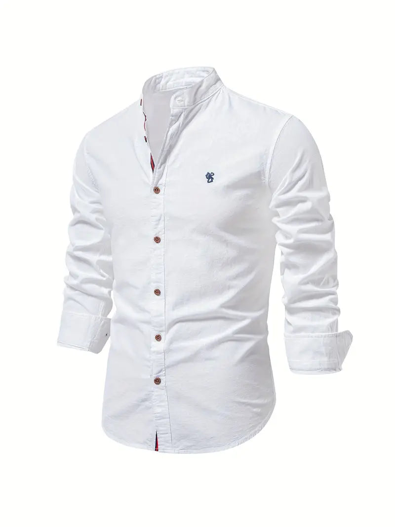 Marcus | Men's Modern Mandarin Collar Button Shirt