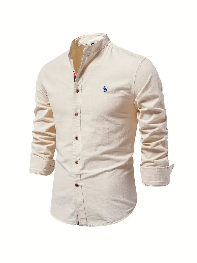 Marcus | Men's Modern Mandarin Collar Button Shirt