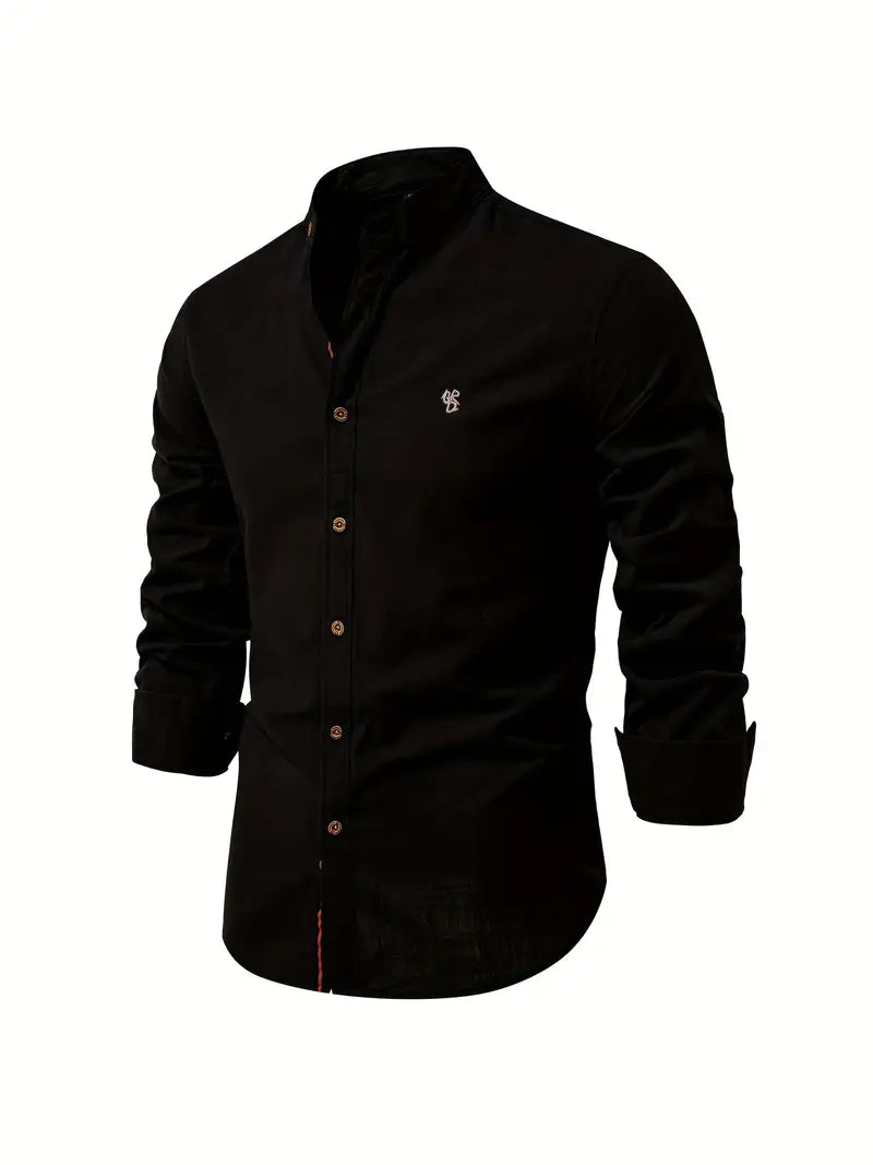 Marcus | Men's Modern Mandarin Collar Button Shirt
