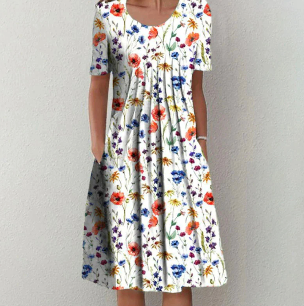 Mirelle | Women's Pleated Summer A-Line Dress
