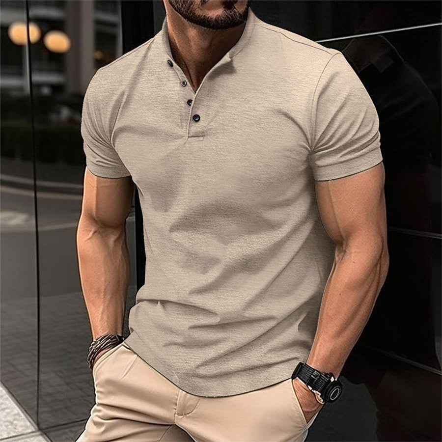 Owen | Men's Slim-Fit Henley Polo Shirt