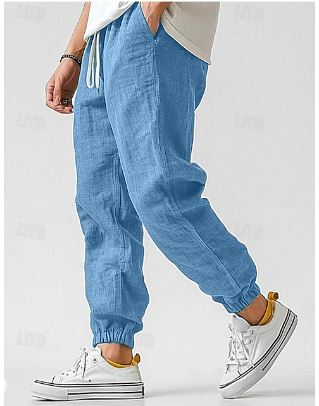 Evan | Men's Lightweight Linen Drawstring Jogger Pants