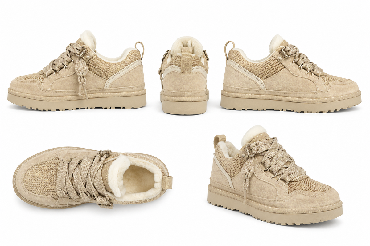 Sienna | Women's Fleece-Lined Suede Lace-Up Platform Sneakers