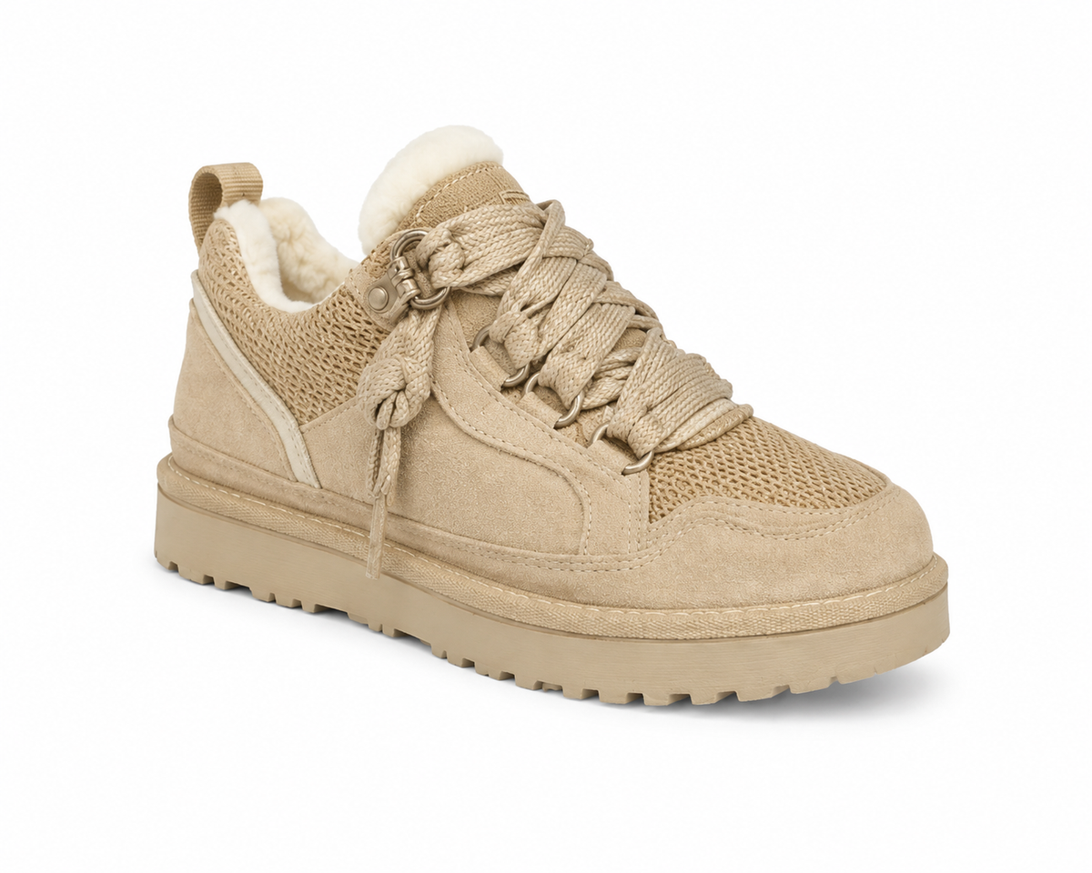 Sienna | Women's Fleece-Lined Suede Lace-Up Platform Sneakers