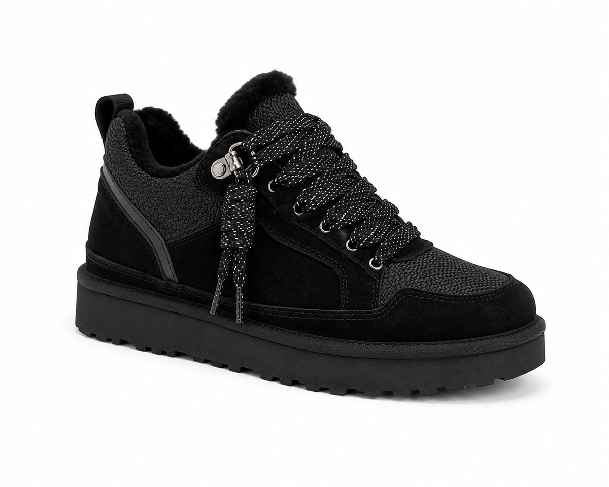 Sienna | Women's Fleece-Lined Suede Lace-Up Platform Sneakers