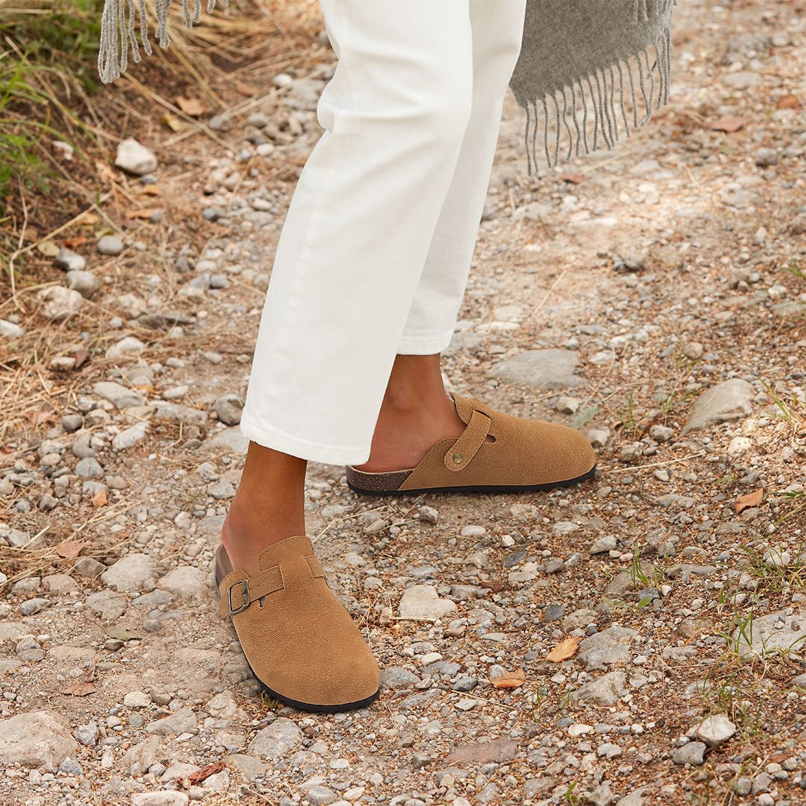 Mila | Women's Slip-On Buckle Strap Comfort Clogs