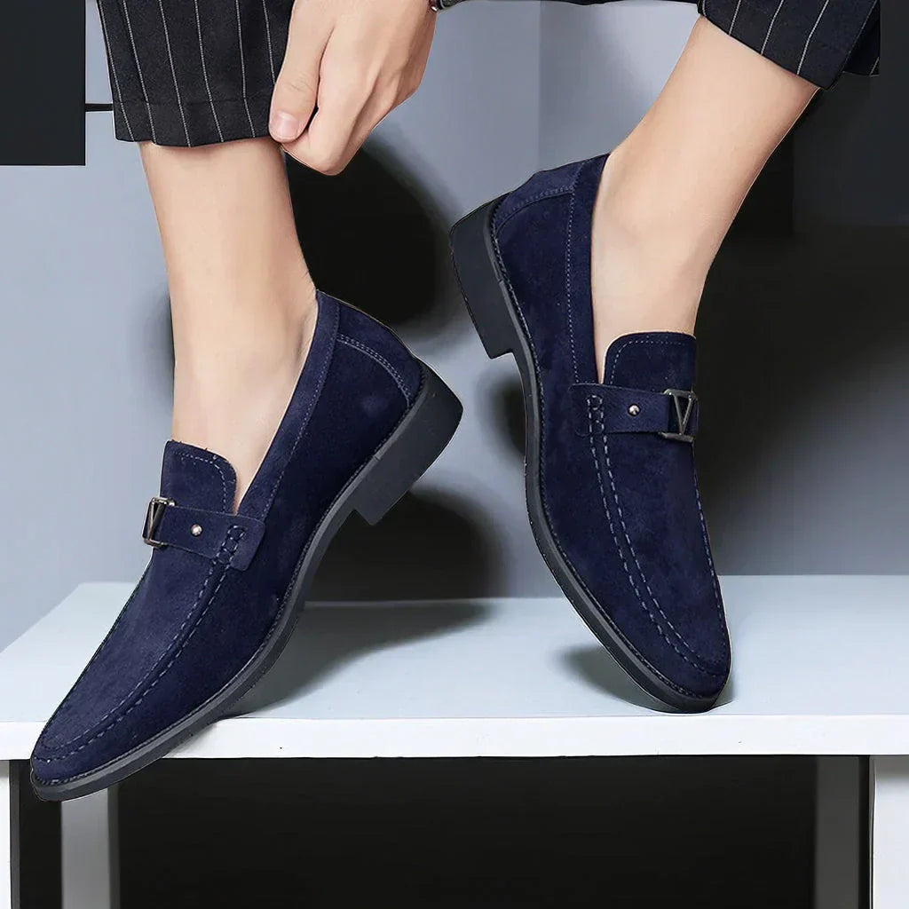 Victor | Men's Orthopedic Buckle Detail Slip-On Loafers