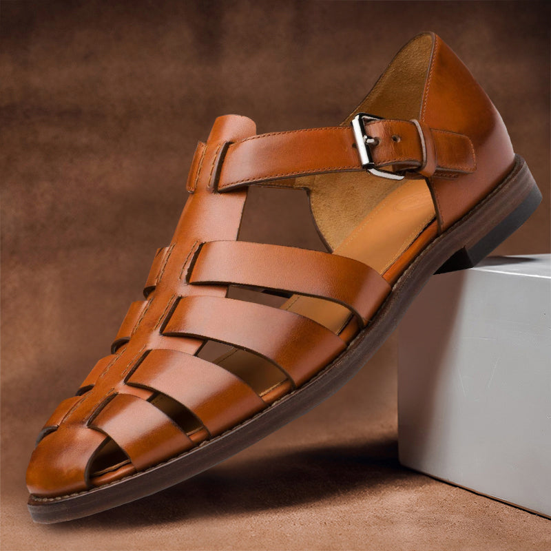 Luca | Men's Orthopedic Leather Fisherman Sandals