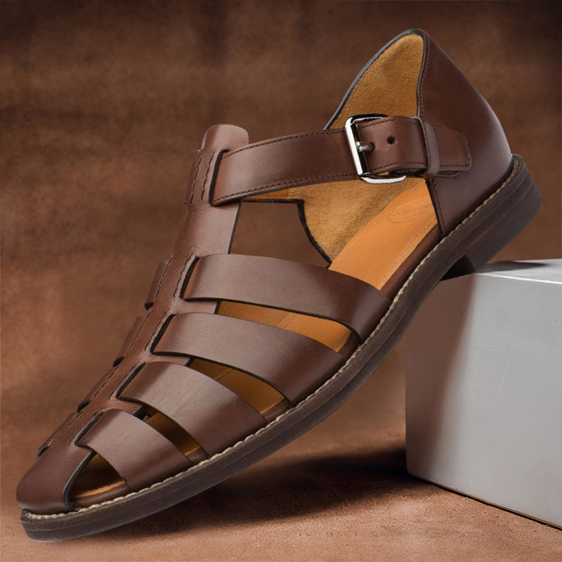 Soren | Men's Orthopedic Leather Fisherman Sandals