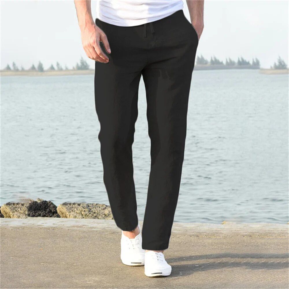 Orion | Men's Linen Drawstring Casual Pants