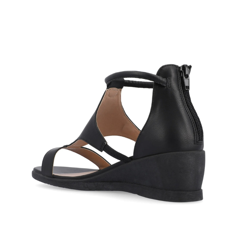 Elara | Women's T-Strap Platform Wedge Sandals