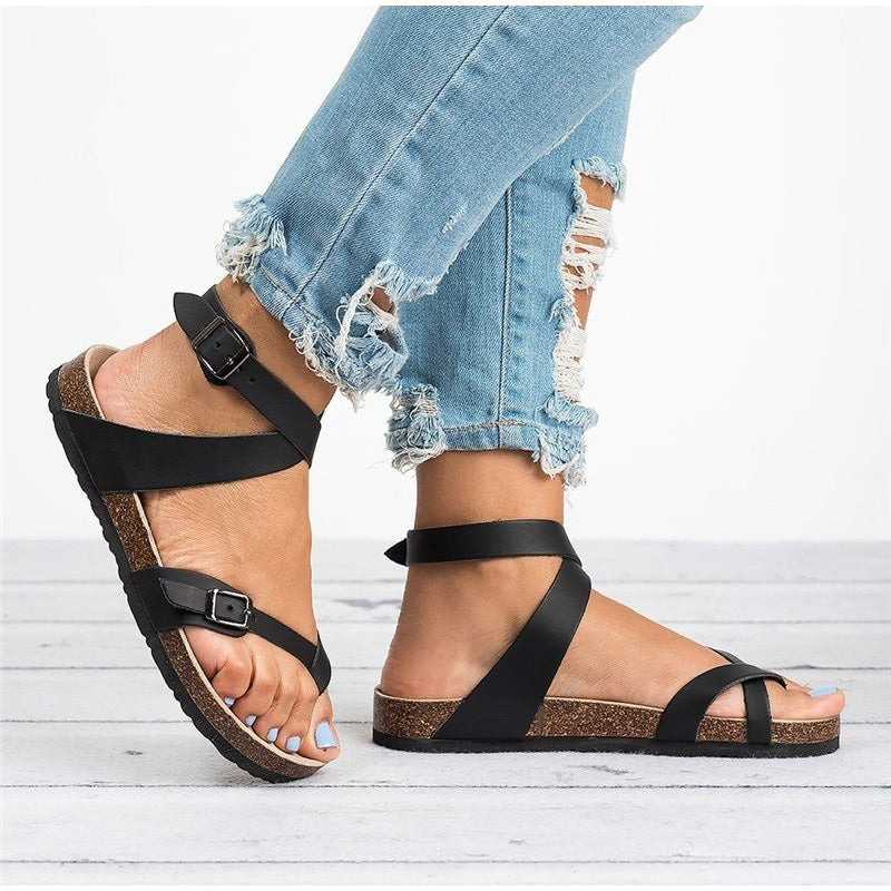 Mara | Women's Orthopedic Crisscross Strap Flat Sandals