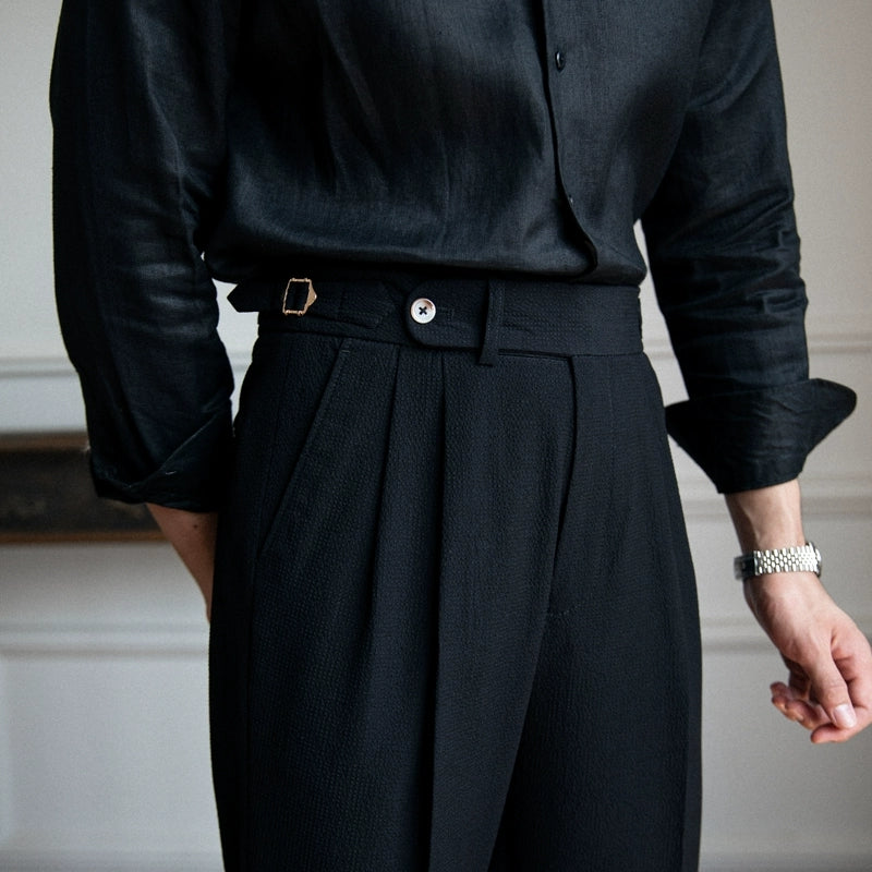Hector | Men's Pleated High Rise Tailored Pants