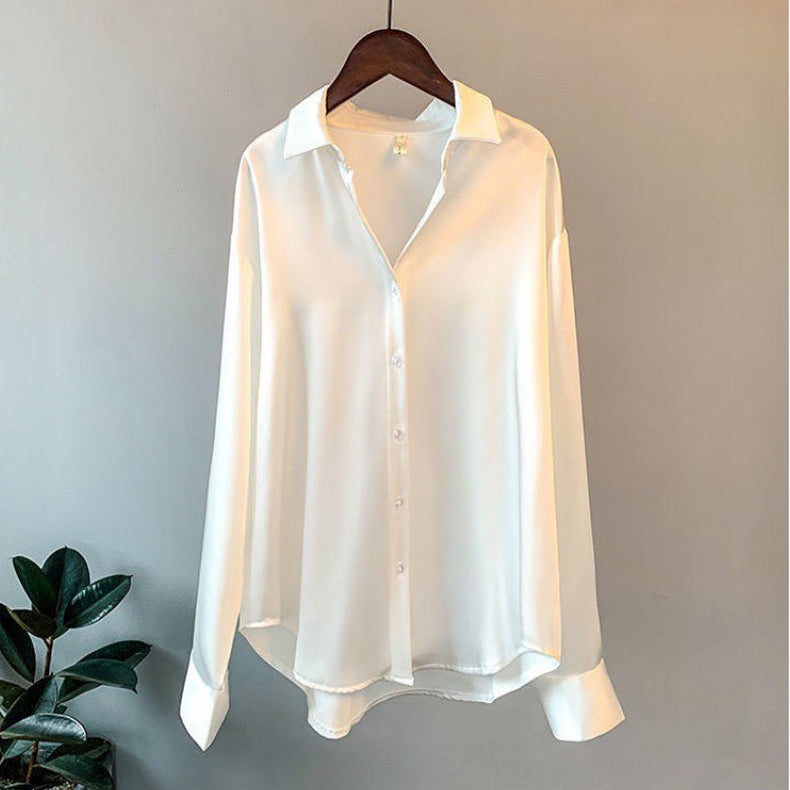 Jessica | Women's Long Sleeve Satin Elegant Blouse