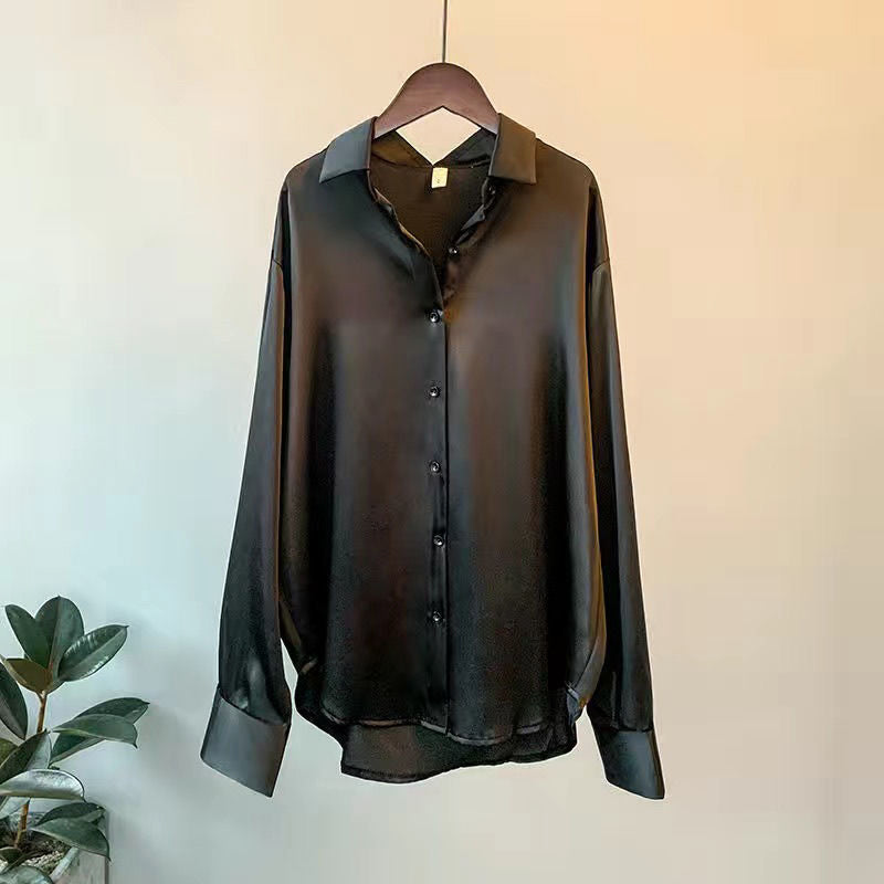 Jessica | Women's Long Sleeve Satin Elegant Blouse