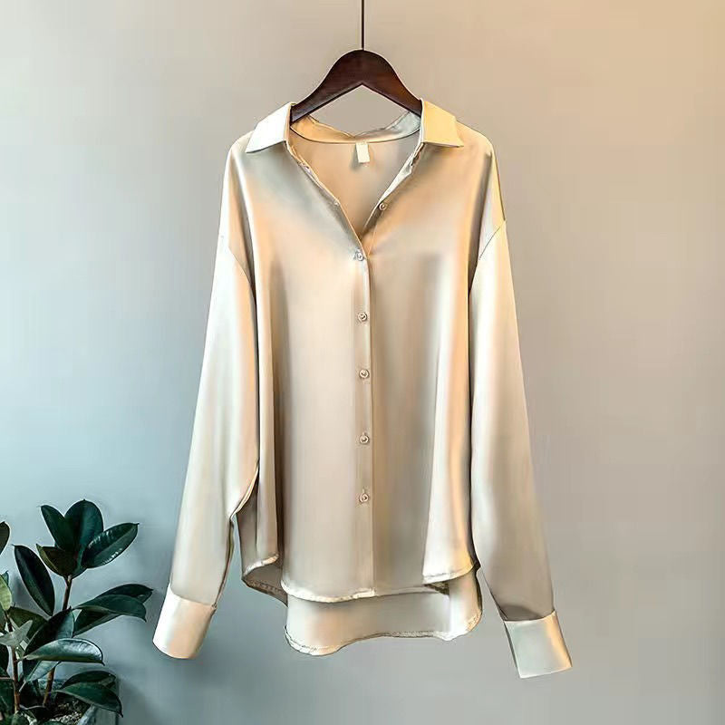 Jessica | Women's Long Sleeve Satin Elegant Blouse