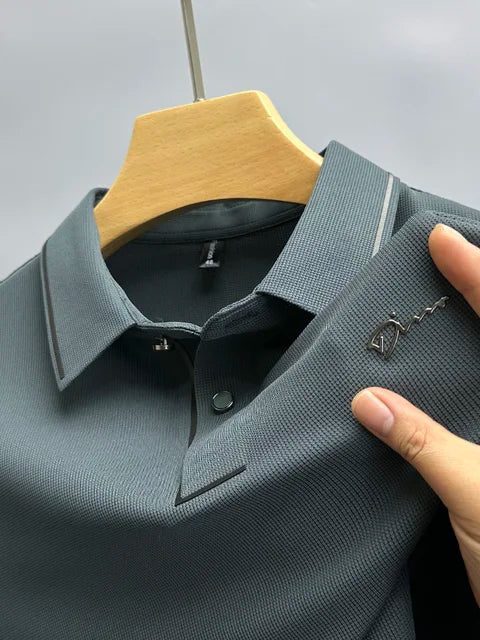 Felix | Men's Classic Textured Polo Shirt With Refined Collar
