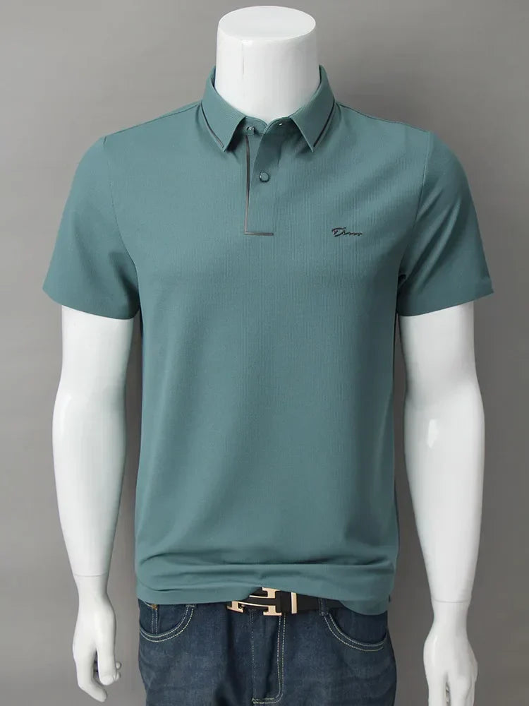Felix | Men's Classic Textured Polo Shirt With Refined Collar