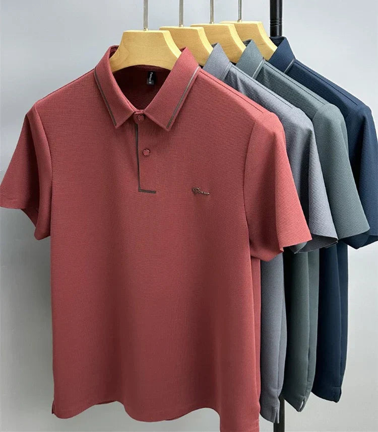 Felix | Men's Classic Textured Polo Shirt With Refined Collar