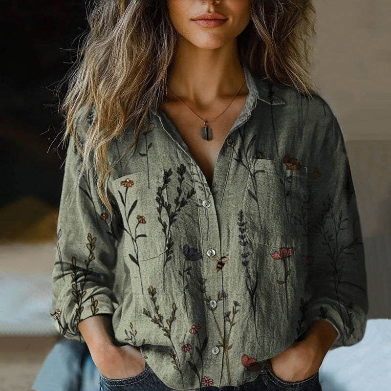 Violetta | Women's Floral Vintage Button Shirt