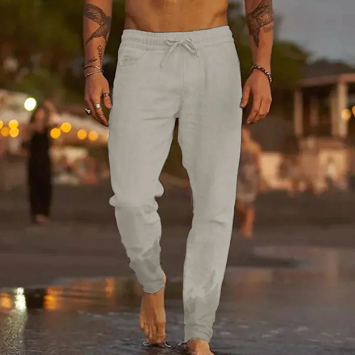 Luca | Men's Relaxed Fit Drawstring Beach Trousers