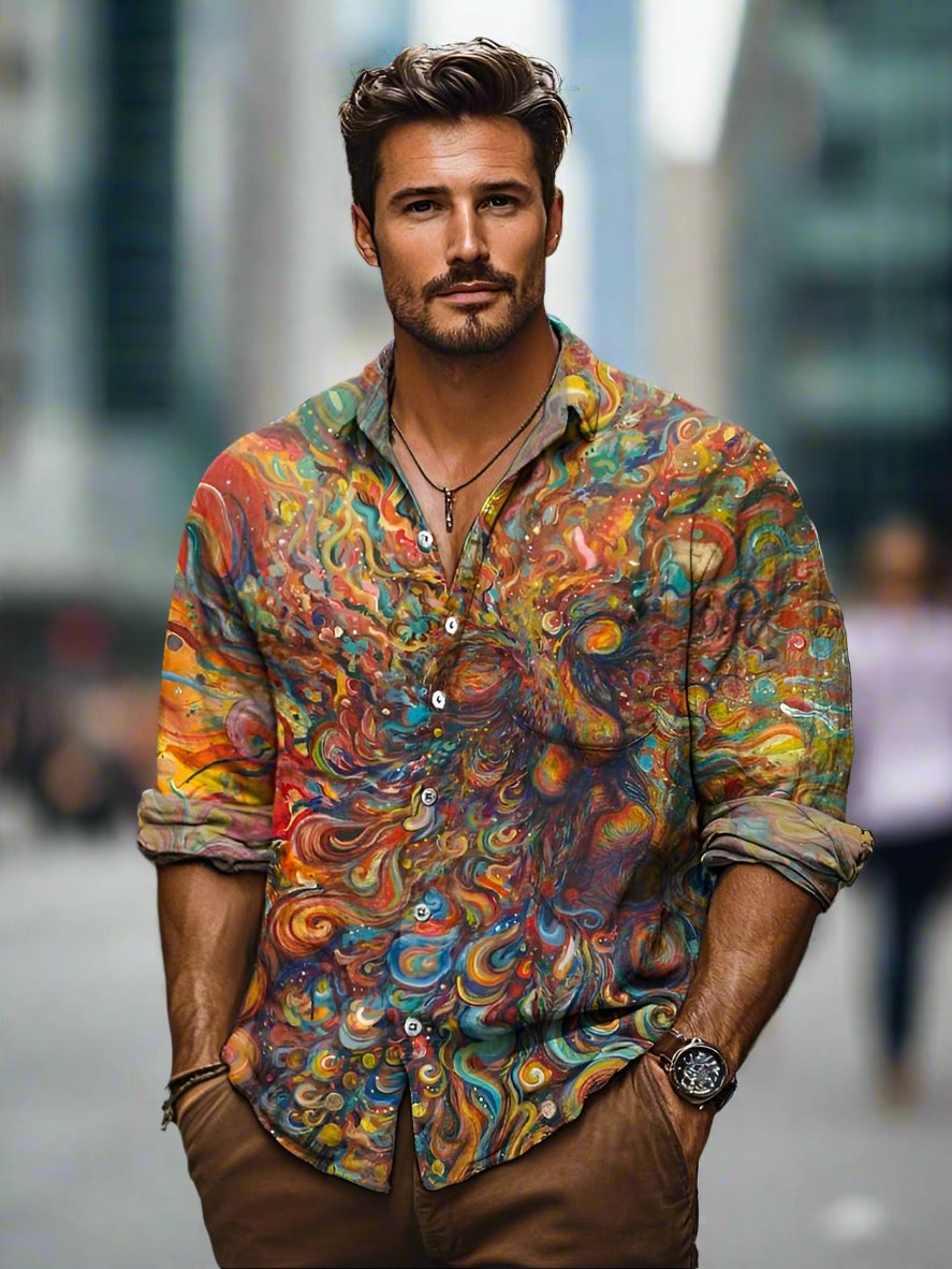 Tariq | Men's Abstract Print Shirt