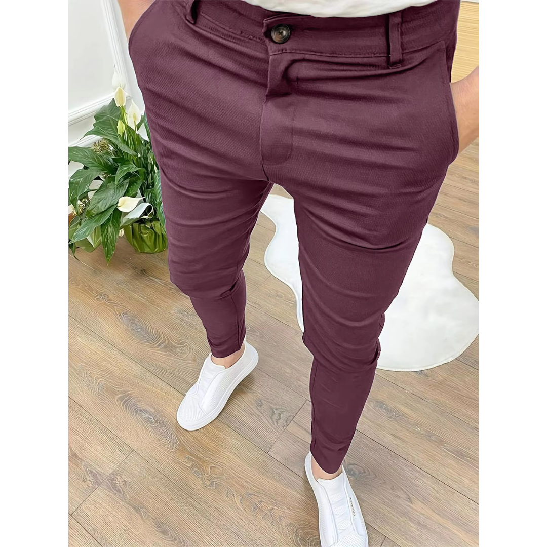 Leo | Men's Modern Slim Stretch Fit Trousers