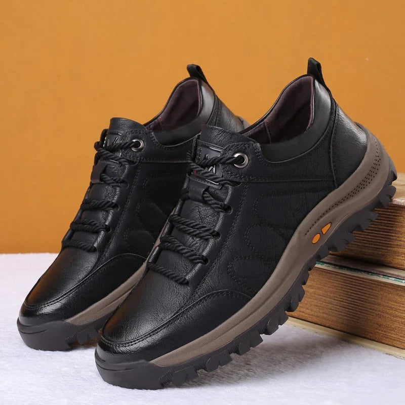 Logan | Men's Orthopedic Rugged Leather Lace-Up Shoes