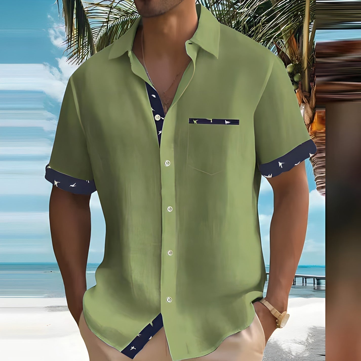 Dario | Men's Lightweight Collared Summer Shirt