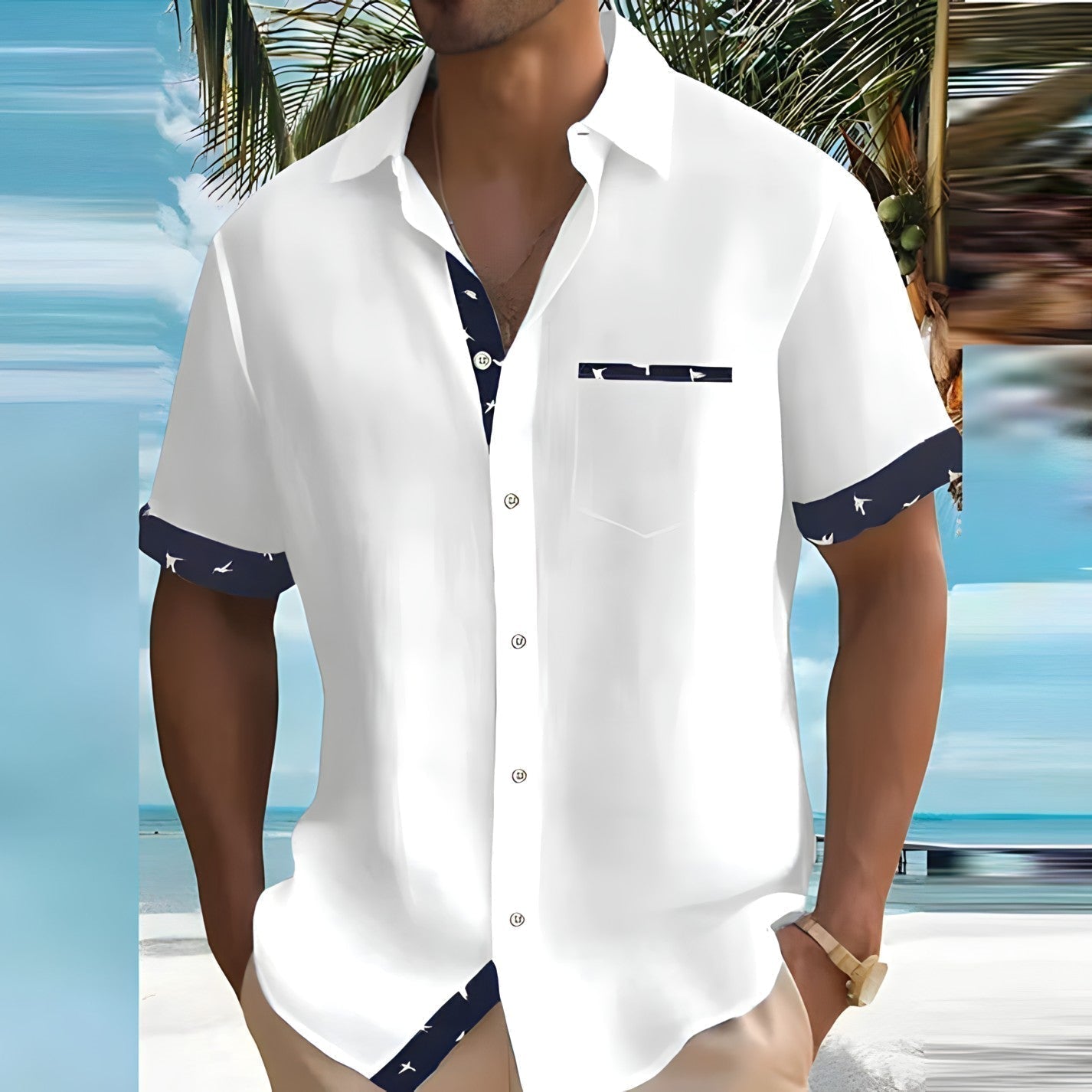 Dario | Men's Lightweight Collared Summer Shirt