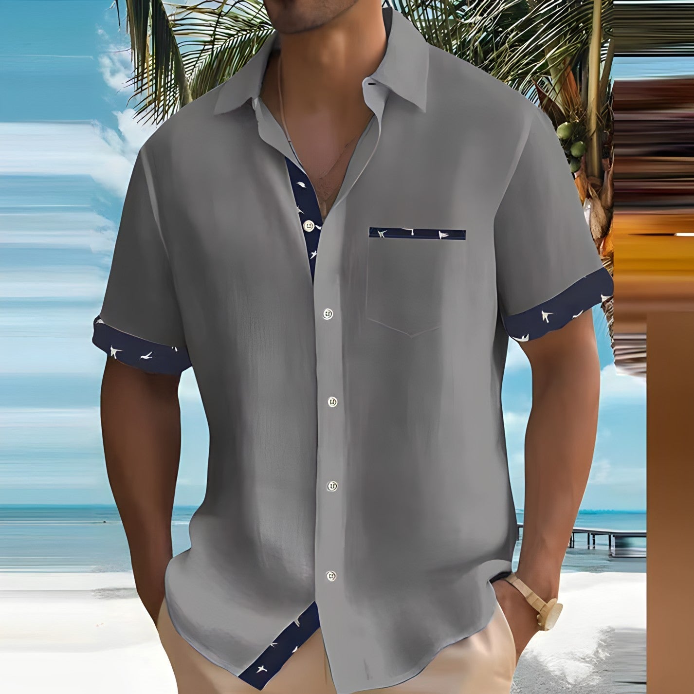 Dario | Men's Lightweight Collared Summer Shirt