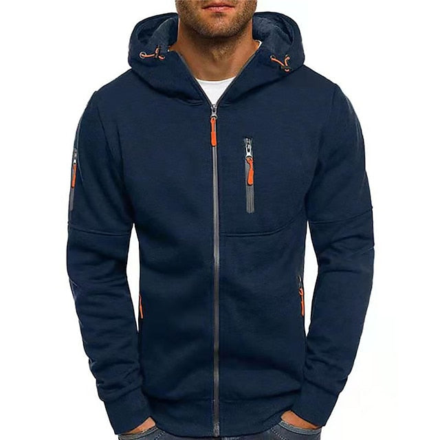 Elliot | Men's Lightweight Zip-Up Hooded Sweatshirt