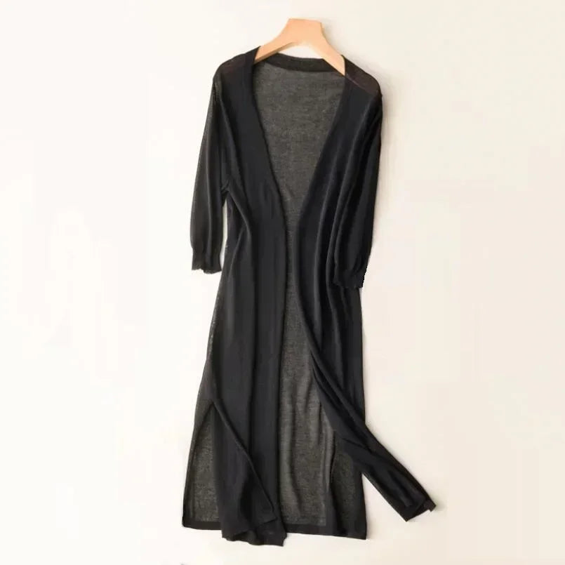 Arden | Women's Lightweight Open Front Long Cardigan