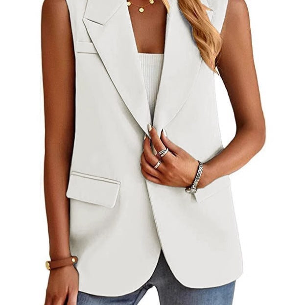 Maris | Women's Structured Sleeveless Blazer Top