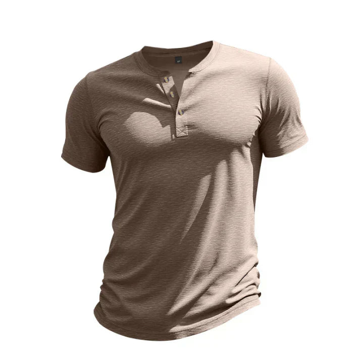 Ryan | Men's Casual Short Sleeve Henley Style T-Shirt