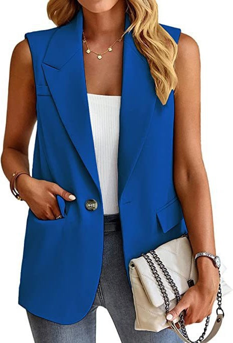 Maris | Women's Structured Sleeveless Blazer Top
