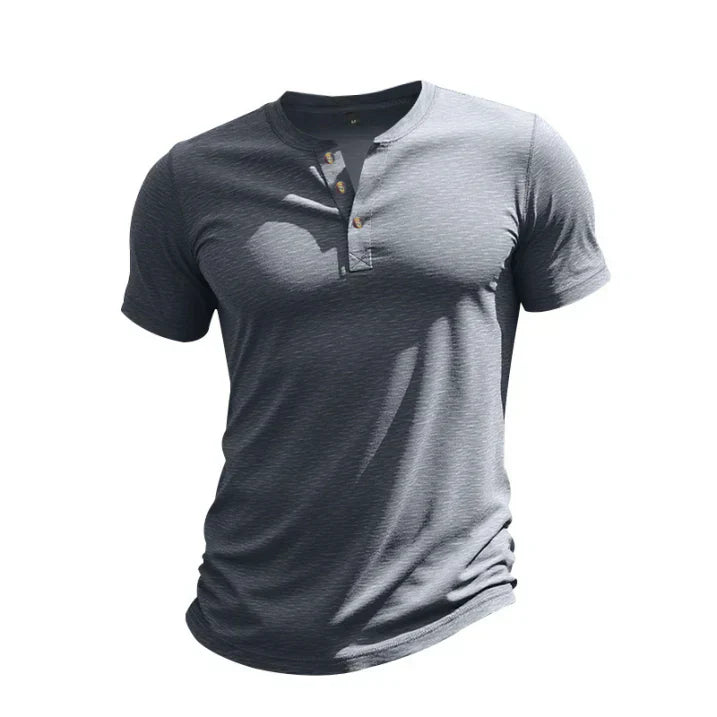 Ryan | Men's Casual Short Sleeve Henley Style T-Shirt