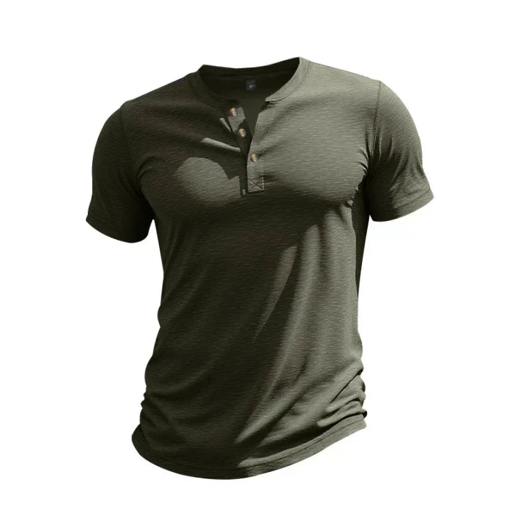 Ryan | Men's Casual Short Sleeve Henley Style T-Shirt