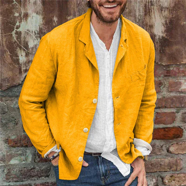 Henry | Men's Relaxed Linen Button-Up Casual Blazer