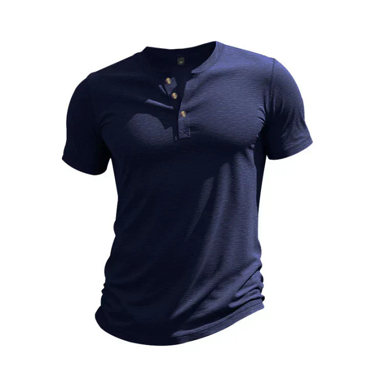 Ryan | Men's Casual Short Sleeve Henley Style T-Shirt