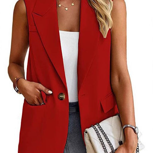 Maris | Women's Structured Sleeveless Blazer Top