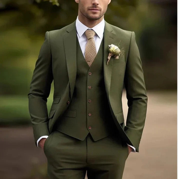 Caleb | Men's Slim Fit Three-Piece Suit