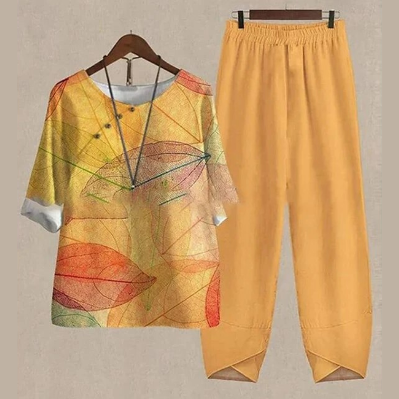 Mireya | Women's Button Front Palazzo Set