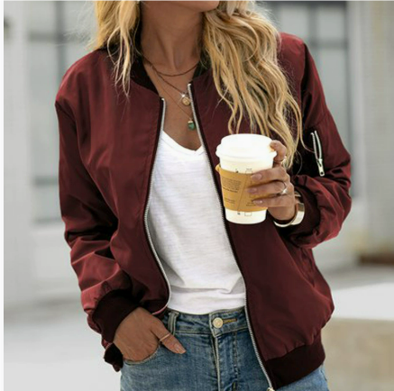 Eliza | Women's Windproof Zip-Front Bomber Jacket