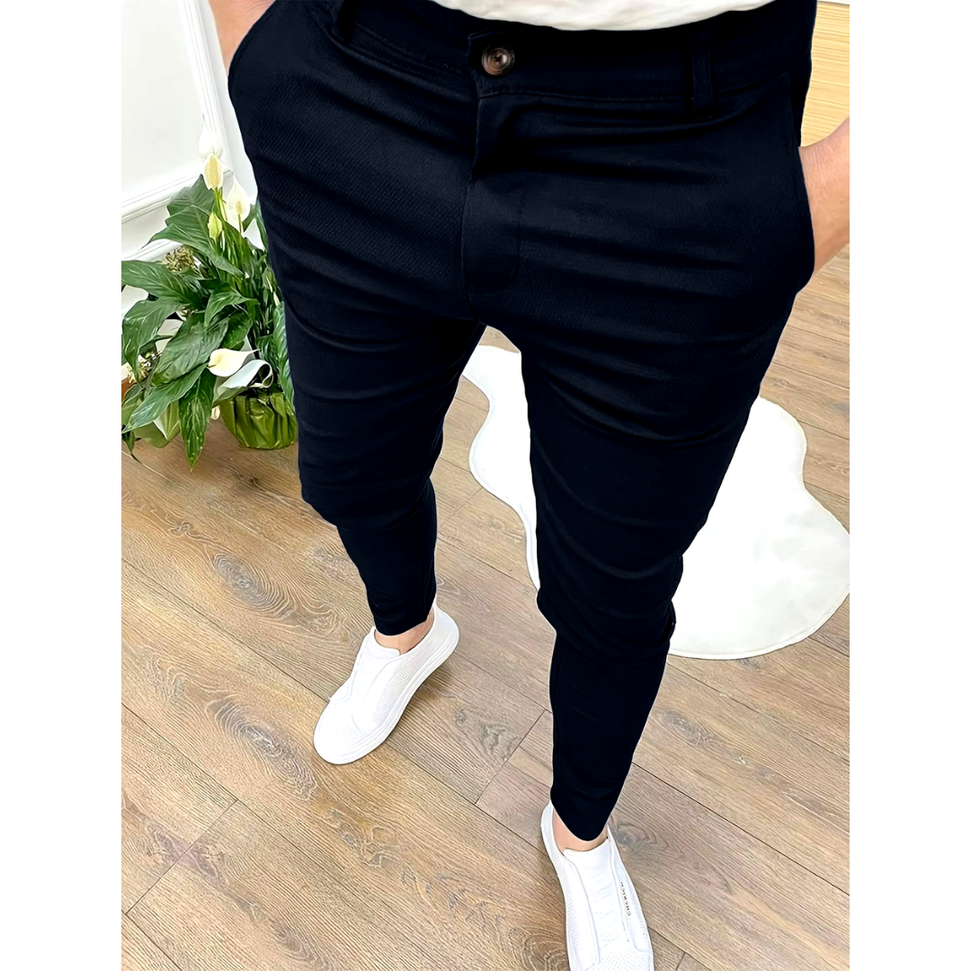 Leo | Men's Modern Slim Stretch Fit Trousers