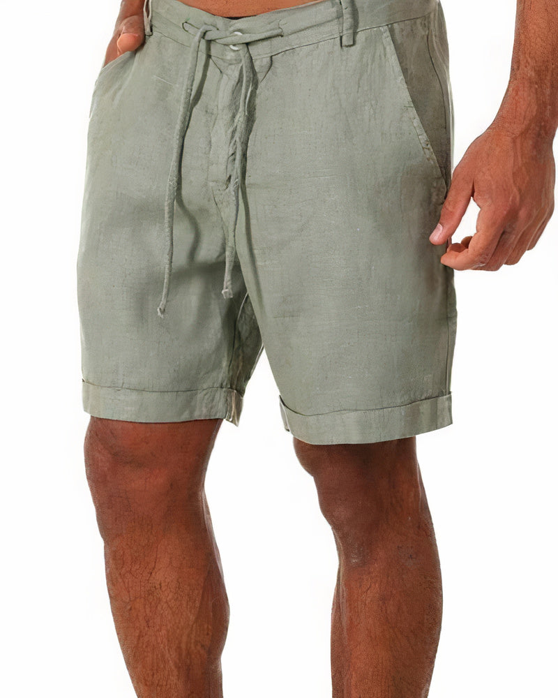 Travis | Men's Relaxed Fit Linen Bermuda Shorts