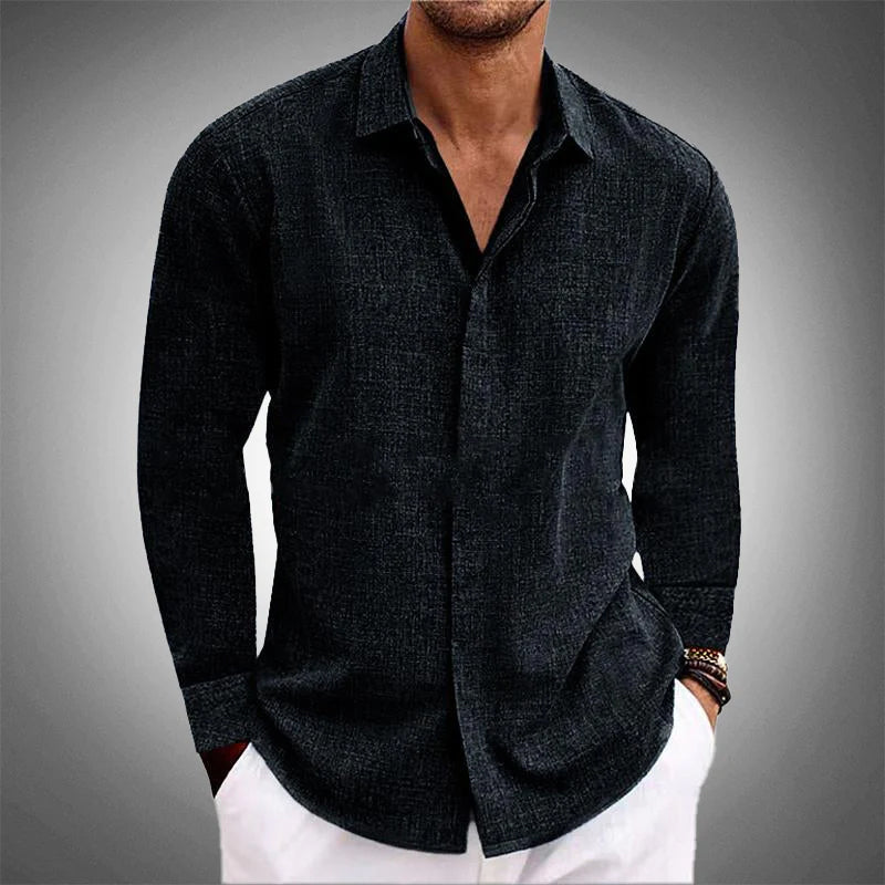 Owen | Men's Casual Linen Button Front Shirt