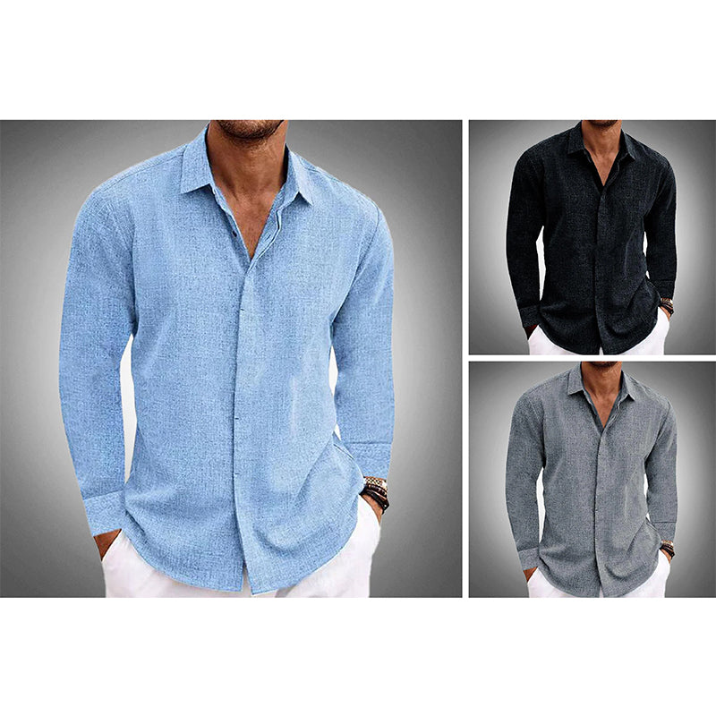 Owen | Men's Casual Linen Button Front Shirt